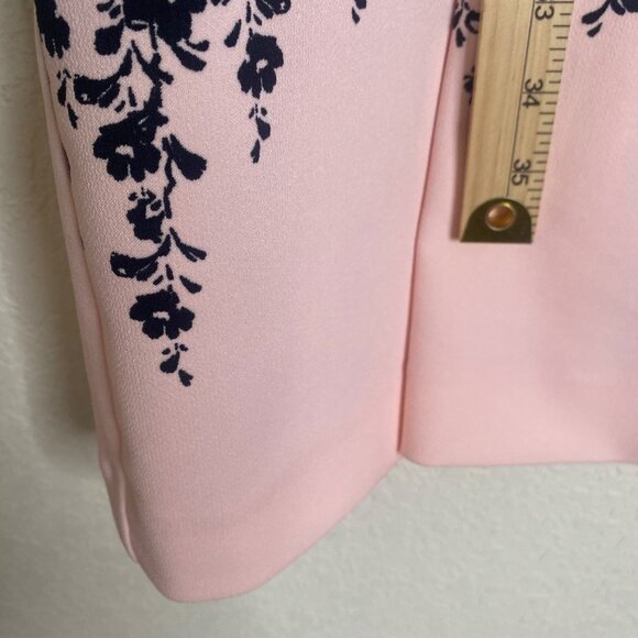 Luxe By Carmen Marc‎ Valvo Dress Size 12 Pink Black Fit & Flare - Picture 10 of 14